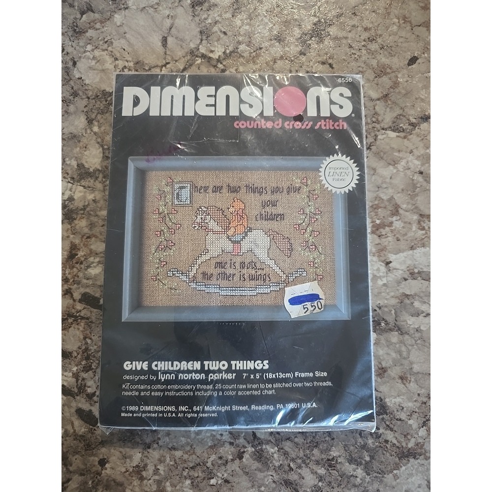 Counted Cross Stitch Dimensions Kit Nursery Teddy Give Children Two Things
